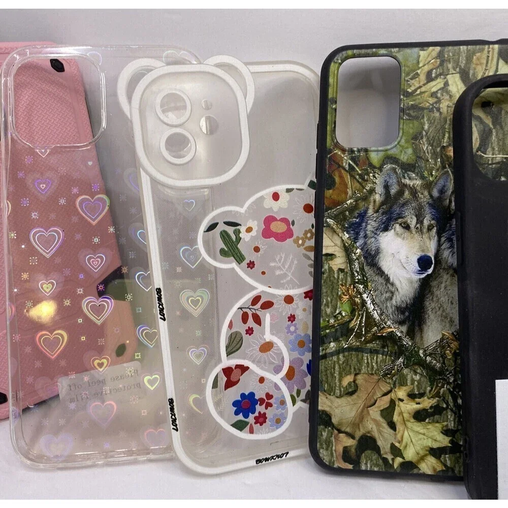 WHOLESALE Lot of 7 Cell Phone Cases Apple and Android Unlabled